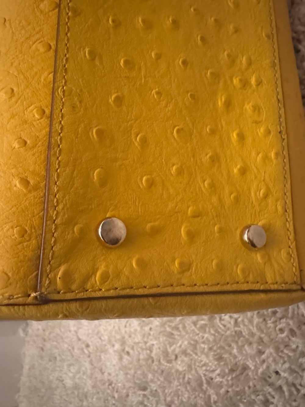 Kate Spade Mustard Textured Leather Bag - Picture 5 of 8